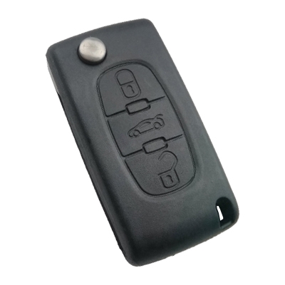 Peugeot Flip Remote Shell 3 Button without battery location Key Shells ...