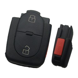 Audi big battery, 2+1 button remote key blank part with panic 2032 model - 1