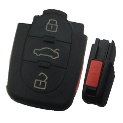 Audi big battery, 3+1 button remote key blank part with panic 2032 model - 1