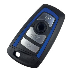 Bmw 4 Buttons Smart Card Key Shell Blue Cas4 - 1