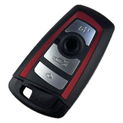 Bmw 4 Buttons Smart Key Shell Red Cas4 - 1