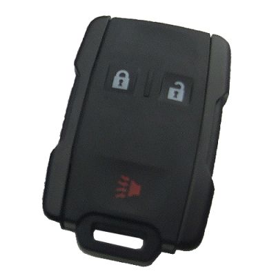 Chevrolet black 3 button remote key shell, the side part is black - 1