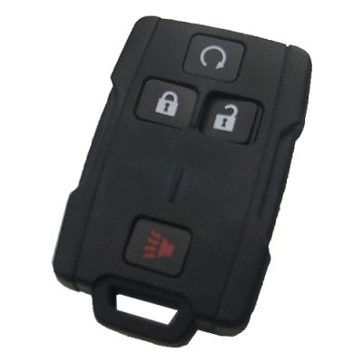 Chevrolet black 4 button remote key shell the side part is black - 1