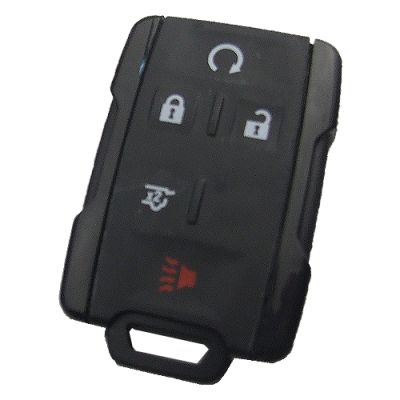 Chevrolet black 5 button remote key shell the side part is black - 1