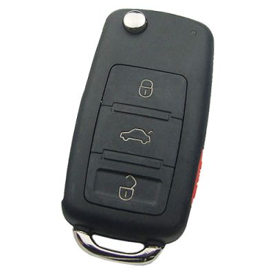 Clé de télécommande pliante de proximité Audi A8, transpondeur ID46 433MHz PCF7943A à 3 boutons - 1