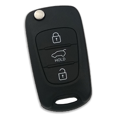 Clé télécommande pliable Hyundai i30 3 boutons 2012+ (OEM) (RKE-4F04, 433 MHz, ID60 80 bits) - 1