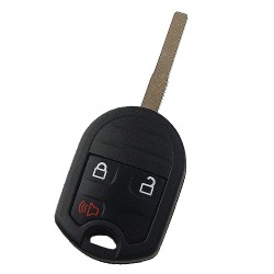 Ford 3 button remote key blank with HU101 blade - 1