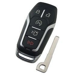 Ford 4+1button aftermarket remote key with 434mhzHITAG PRO keyless - 1