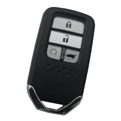 Honda 4 button remote key shell with blade - 1