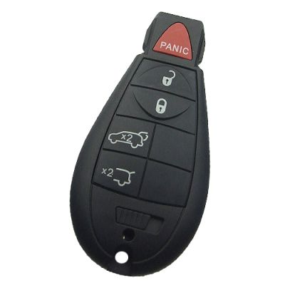 Jeep Dodge Chrysler Fobik Remote Key 4+1 Buttons x2 Trunk Button Type 433MHz PCF7961A - 1