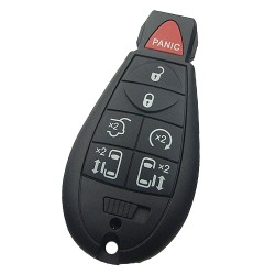 Jeep Dodge Chrysler Fobik Remote Key 6+1 Buttons 433MHz PCF7941A Transponder FCC ID - 1