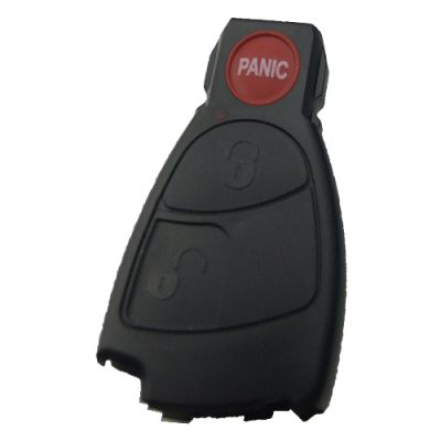 Mercedes 2+1 button remote key blank with panic button - 1