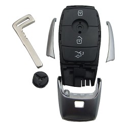 Mercedes 3 button key shell with blade with black color - 1