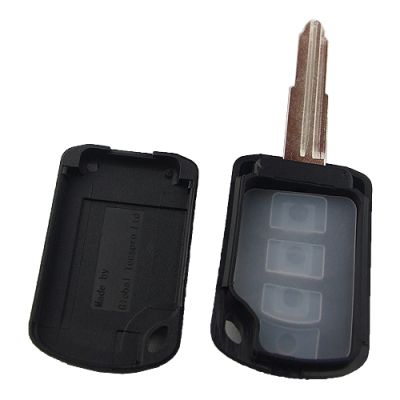 Mitsubishi 3 button upgrade remote key blank with right blade - 3