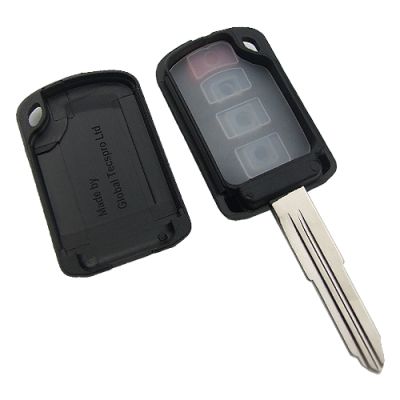 Mitsubishi upgrade 3+1button remote key blank with right blade - 3