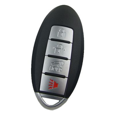 Nissan 3+1 button remote key blank with blade no logo - 1