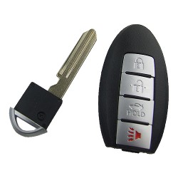 Nissan 4 button remote key blank for new model no logo - 3