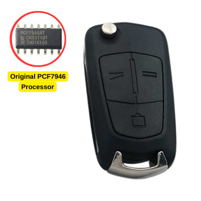 Opel Vectra-C 3 pulsanti Chiave telecomando pieghevole (AfterMarket) (GM 93187508, 433 MHz, ID46) - 1