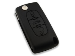 Peugeot 307 3 botones Flip Remote FSK (Después de 2011) (AfterMarket) (433 MHz, ID46) - 1