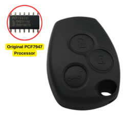 Ren 3 Button Remote Key (AfterMarket) (VA2 Blade, PCF7947, 433 MHz) - 1