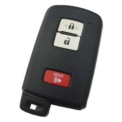 Toyota 2+1 button remote key shell ,the button is square and white - 1