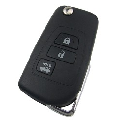 Toyota 3 button flip remote key shell - 1