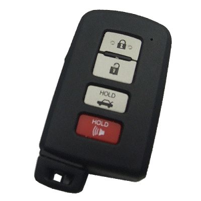 Toyota 3+1 button remote key shell ,the button is square and white - 1