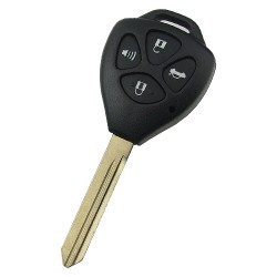 Toyota 4 button remote key blank with Toy47 blade (with panic button) - 1