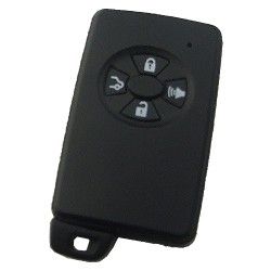 Toyota 4 button remote key shell , the blade with two side groove (black) - 1