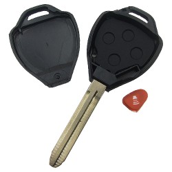 Toyota 4 button remote key shell with Toy43 blade - 3