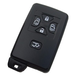 Toyota 5 button remote key shell , the blade with two side groove (black) - 1