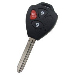 Toyota upgrade 2+1 button remote key blank with TOY43 blade - 1