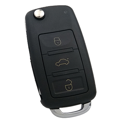 Volkswagen Touareg, Phaeton 3 Button Flip Remote Key (AfterMarket) (433 MHz, ID46) - 2