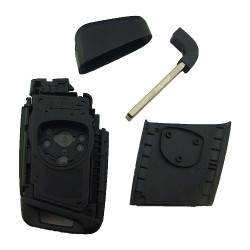 VW 3 Button remote key blank with HU162 blade - 3